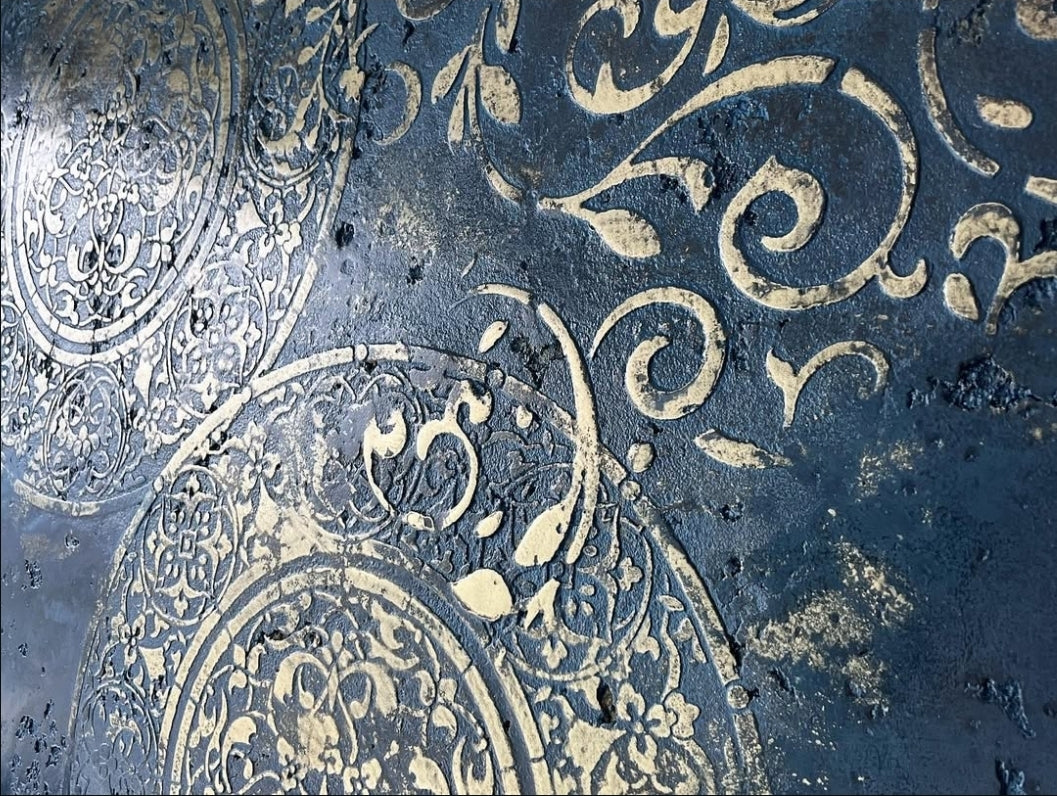 Set of stencils DFA wall decor (Round 14 + Eastern 18) for plaster and paint 0.3-1 mm (N00126)