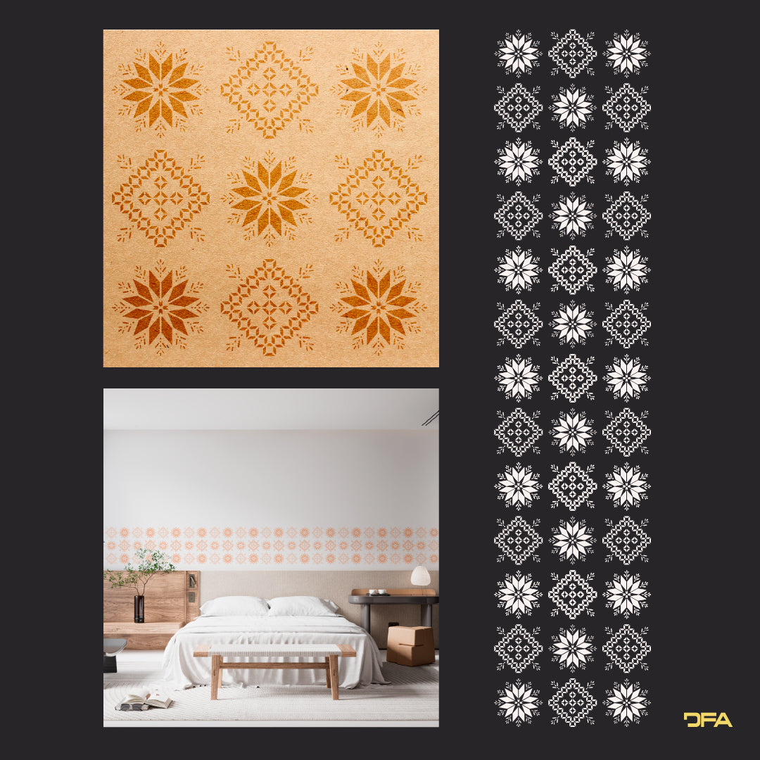Stencil DFA Embroidery for plaster and paint 0.3-1mm (Z00050)
