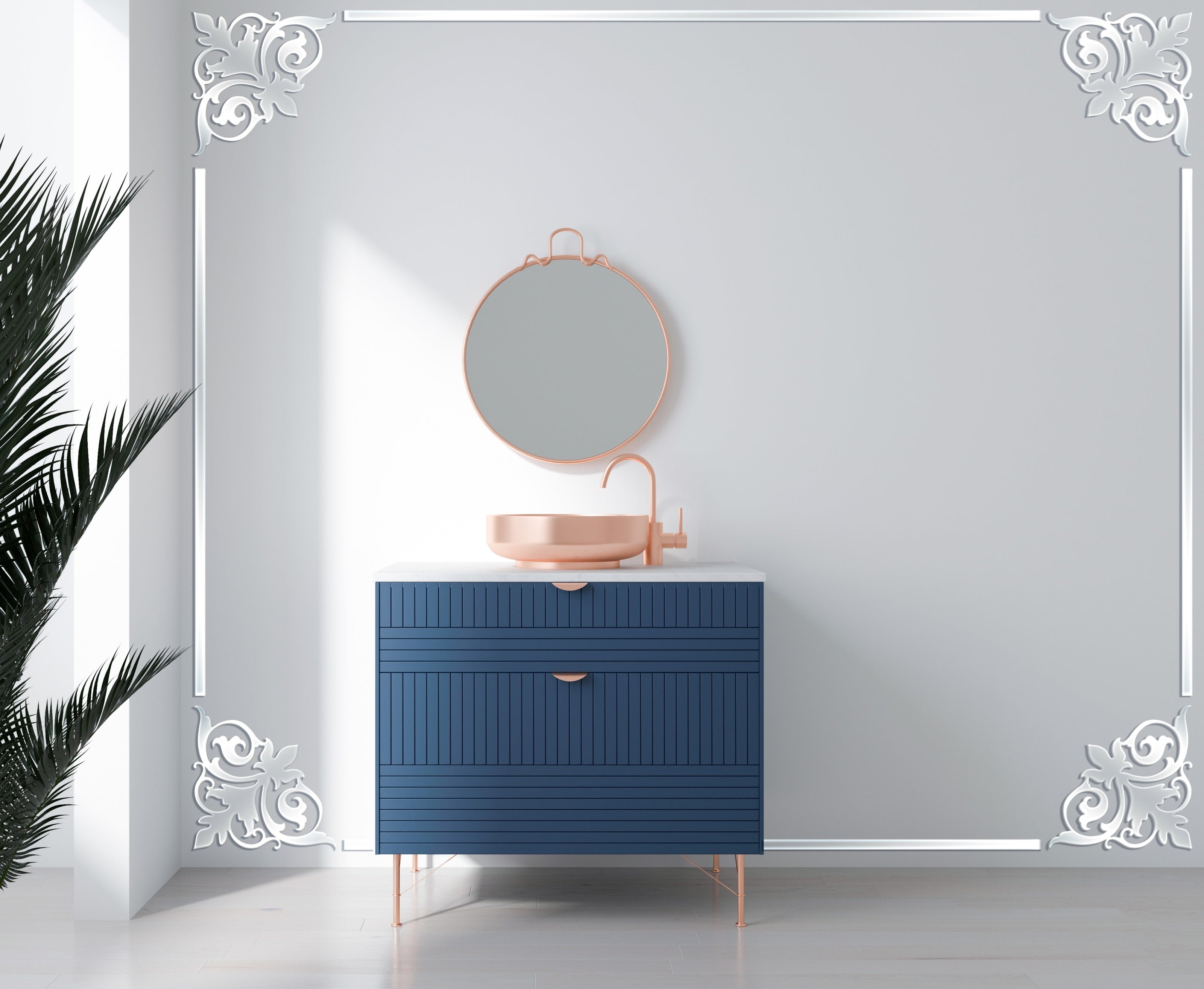 Create a spectacular accent with DFA Mirror Decor Corner Pattern 2pcs/4pcs (YA00039)