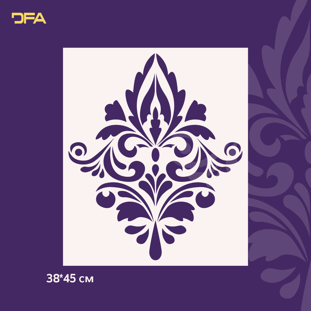 Reusable stencil DFA Damascus, for plaster 0.3-1mm (D00048)