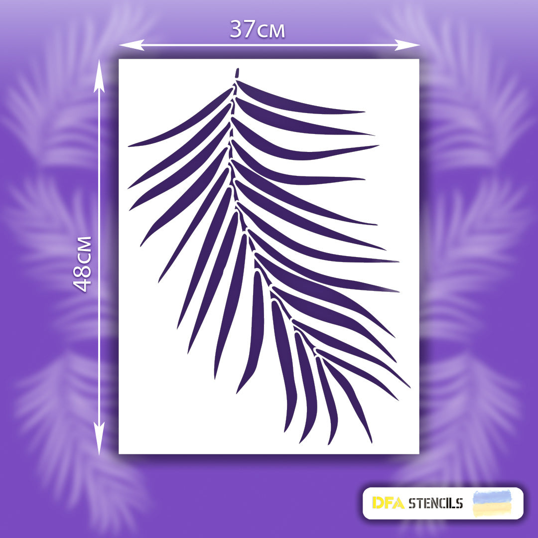 Stencil DFA for decoration Nature Palm leaf for plaster and paint 0.3-1mm (Р00100)