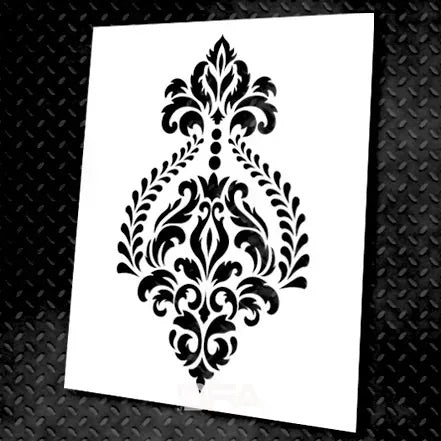 Sophisticated decor: DFA stencil Royal Damascus for unsurpassed walls 0.3-1 mm (D00003)