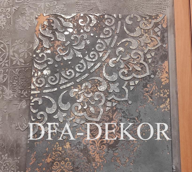 Stencil DFA reusable Round pattern 53 for plaster and paint 0.3-1mm (С00053), 0.3mm-Under Painting