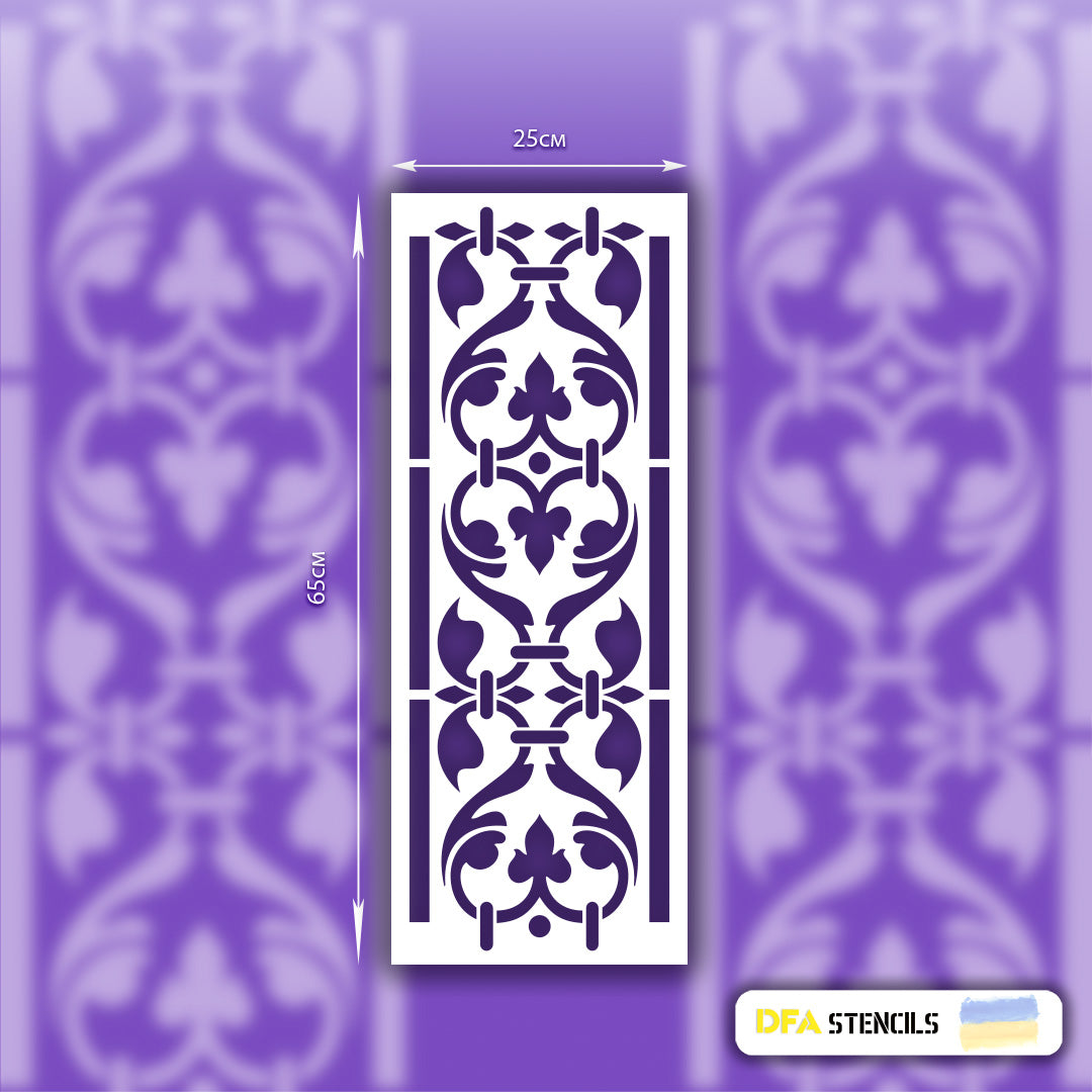 Stencil DFA Border, stencil for putty and paint 0.3-1mm (B00054)