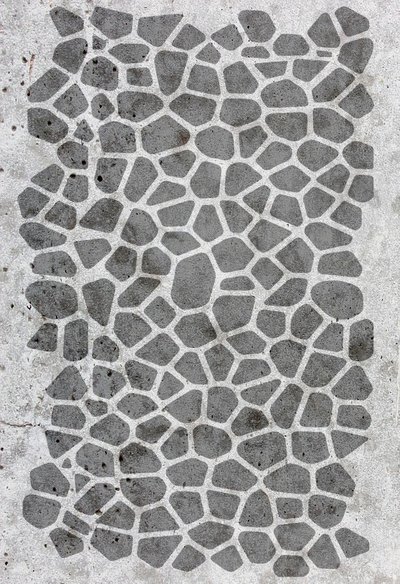 Stencil DFA Facade Wild stone reusable for decorative plaster and paint 0.3-1mm (F00013)