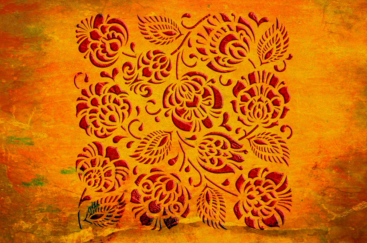Stencil for walls nature DFA for plaster and paint 0.3-1 mm (P00157)