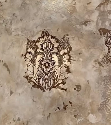 Elegant wall pattern with stencil DFA Damask 0.3-1 mm (D00025)