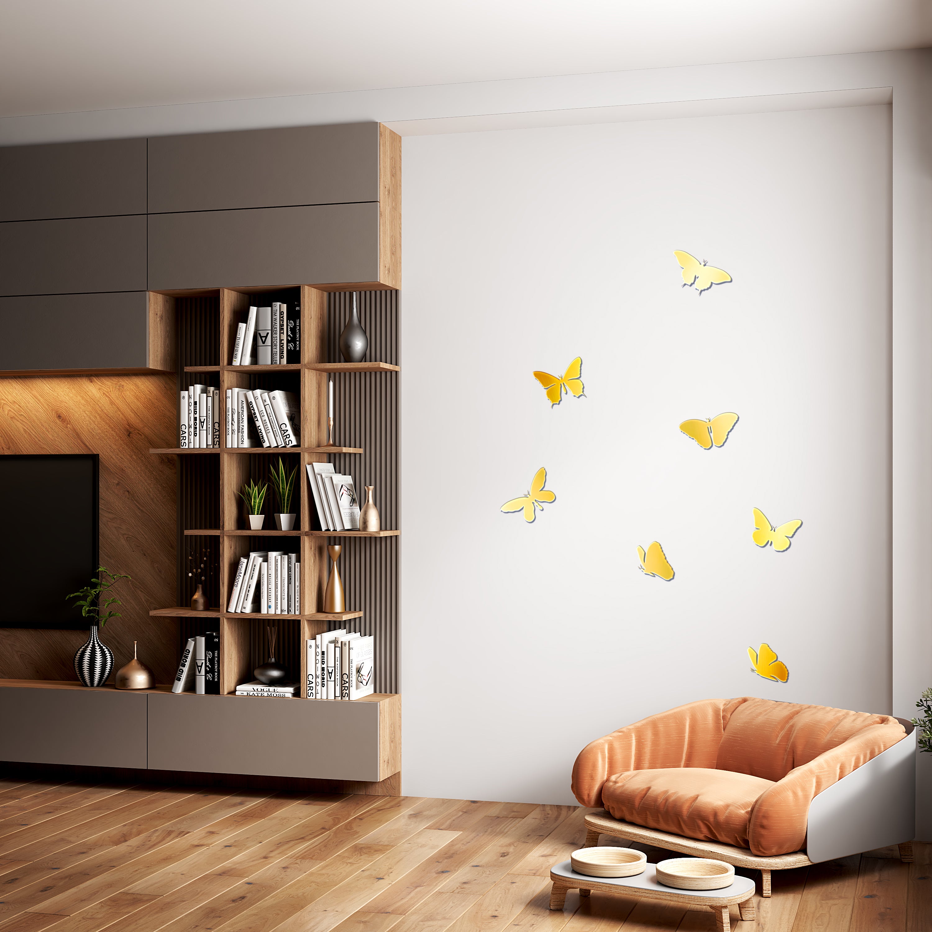 Mirror decor Butterflies DFA: Update your interior in minutes! 7 pcs (YA00002)