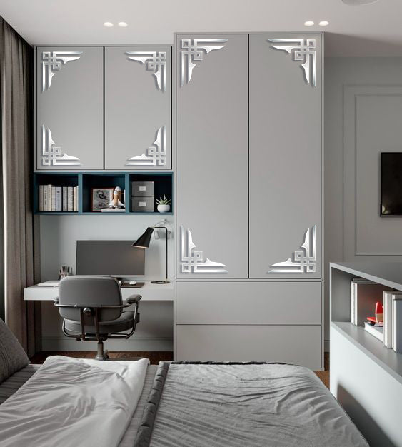 Exclusive Design: Top Quality Acrylic DFA Mirror Corner Pattern 2pcs/4pcs (YA00033)