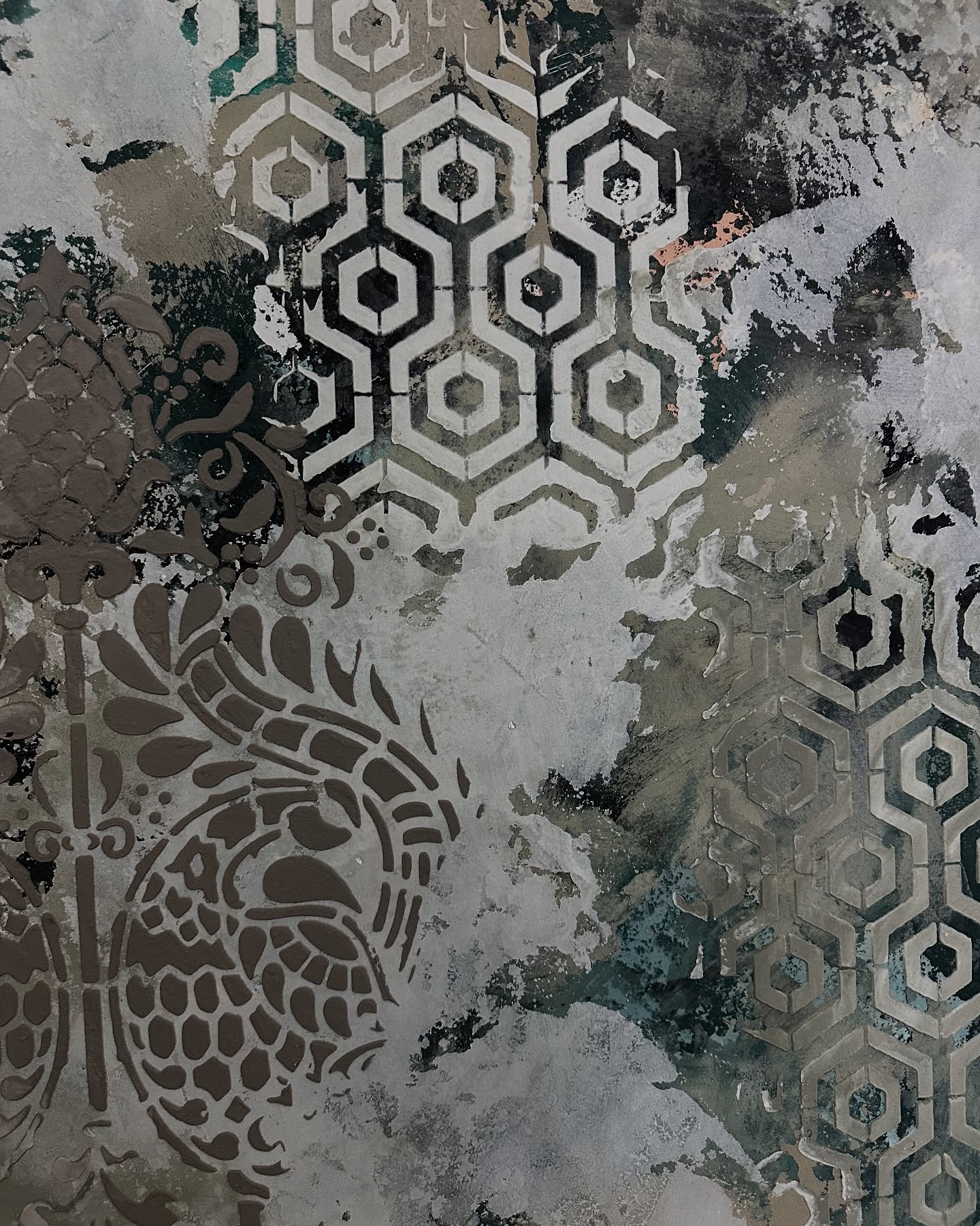 Set of 3 DFA Stencils Damask, Circle, Geometry – Three Styles for Any Design 0.3-1 mm (N00155)