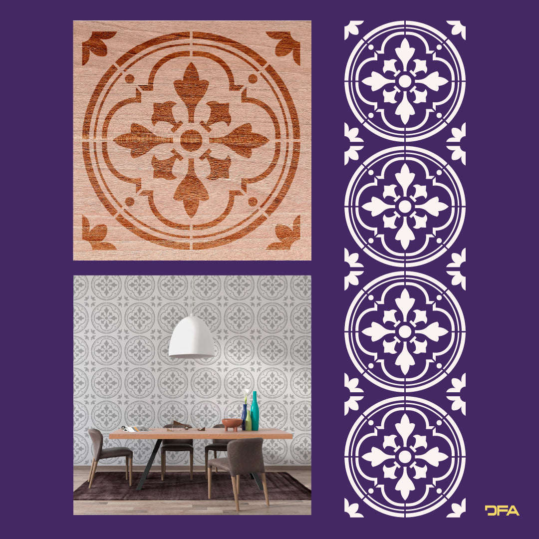 Stencil DFA Square pattern, for plaster and paint 0.3-1mm (K00095)