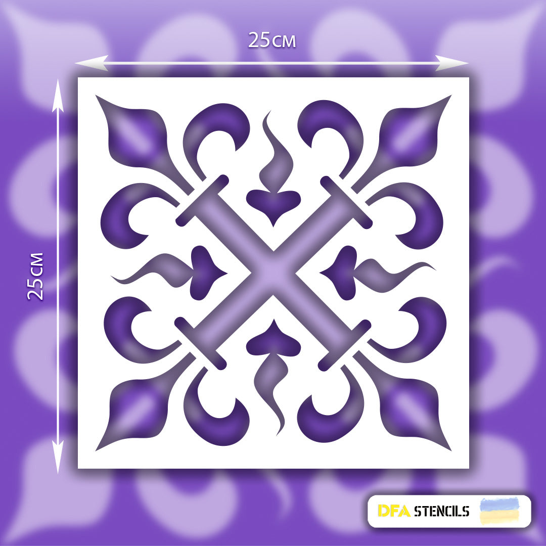Stencil DFA Square pattern, for plaster and paint 0.3-1mm (K00078)