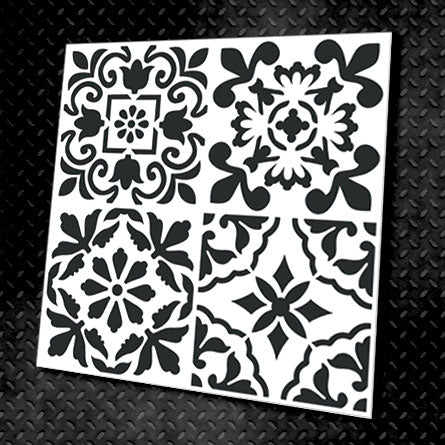 Reusable stencil for decoration DFA square pattern, for putty and paint, 0.3-1mm (K00026)