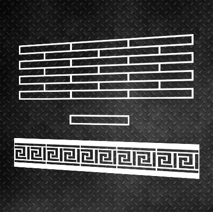DFA Stencil Facade Bricks reusable for decorative plaster and paint 0.3-1mm 36*97 31x4cm 1 mm (F00008)