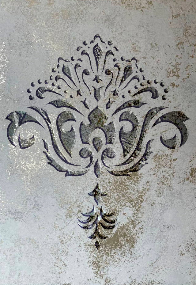 Reusable stencil DFA Damascus, for plaster 0.3-1mm (D00055)