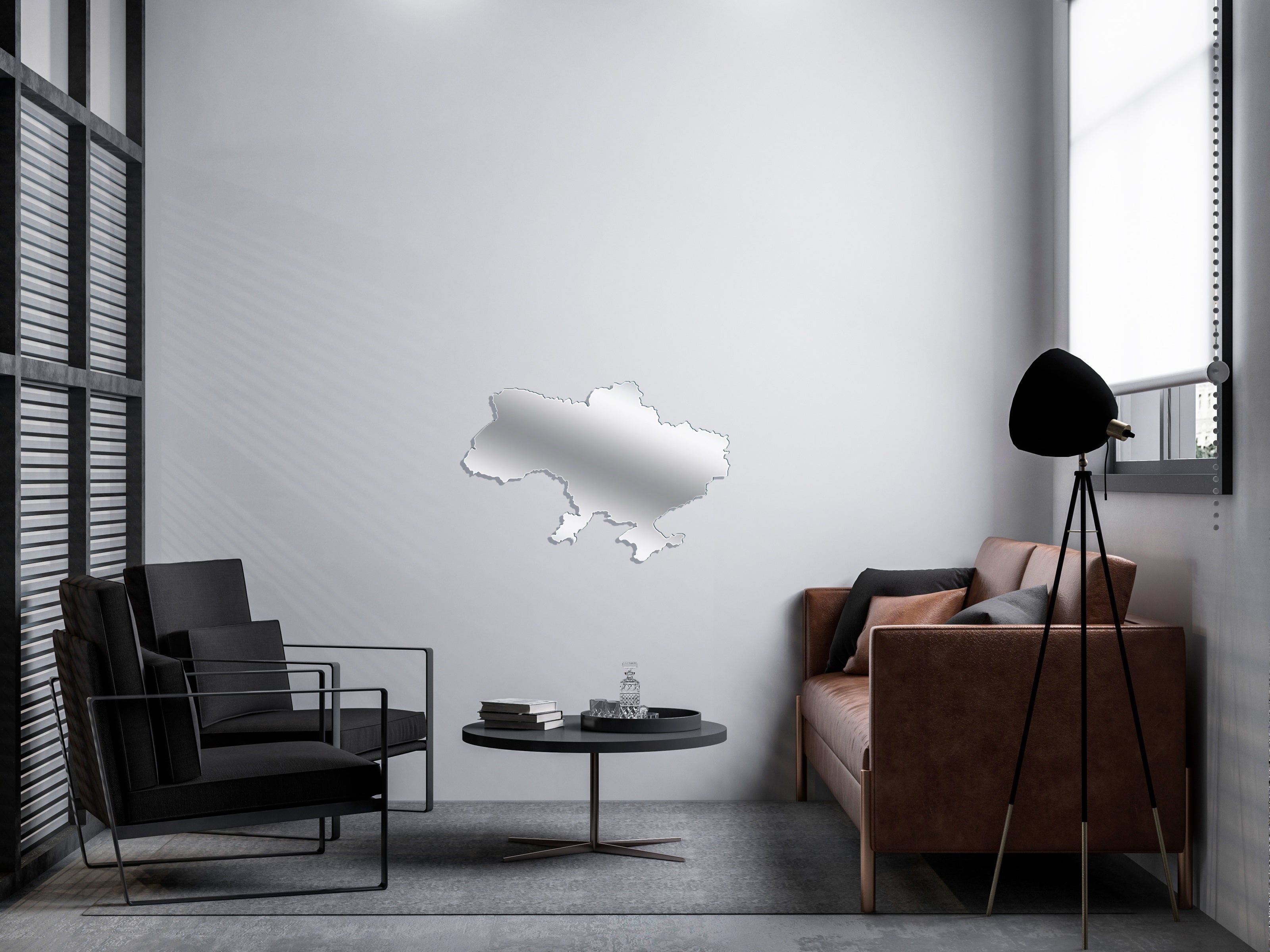 A stylish accent in your interior: Mirror decor Map of Ukraine DFA (YA00042)