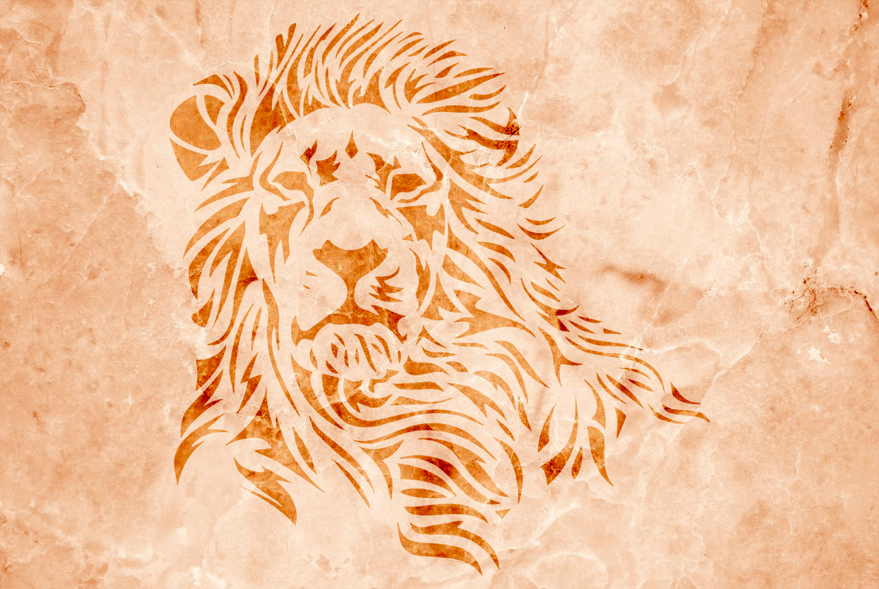Stencil Lion DFA animals for walls for plaster and paint 0.3-1 mm (J00055)