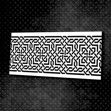 Reusable stencil for decoration DFA Border, for putty and paint, 0.3-1mm (B00007)