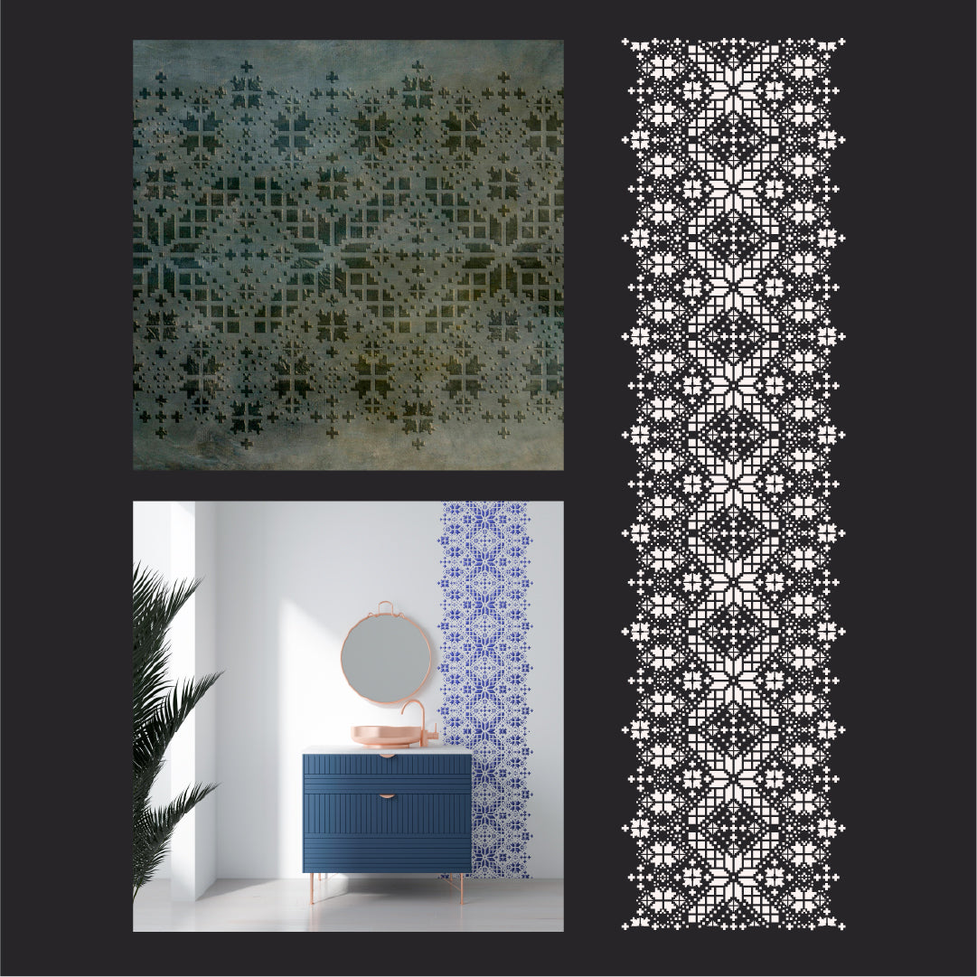 DFA Stencil "Vyshyvanka": Add the soul and authentic beauty of Ukrainian traditions 0.3-1 mm (Z00077)