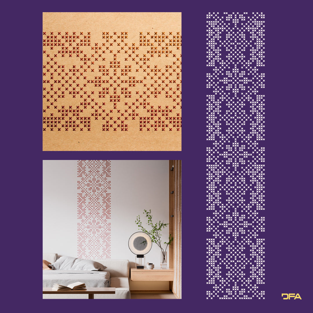Stencil DFA Embroidery for plaster and paint 0.3-1mm (Z00055)