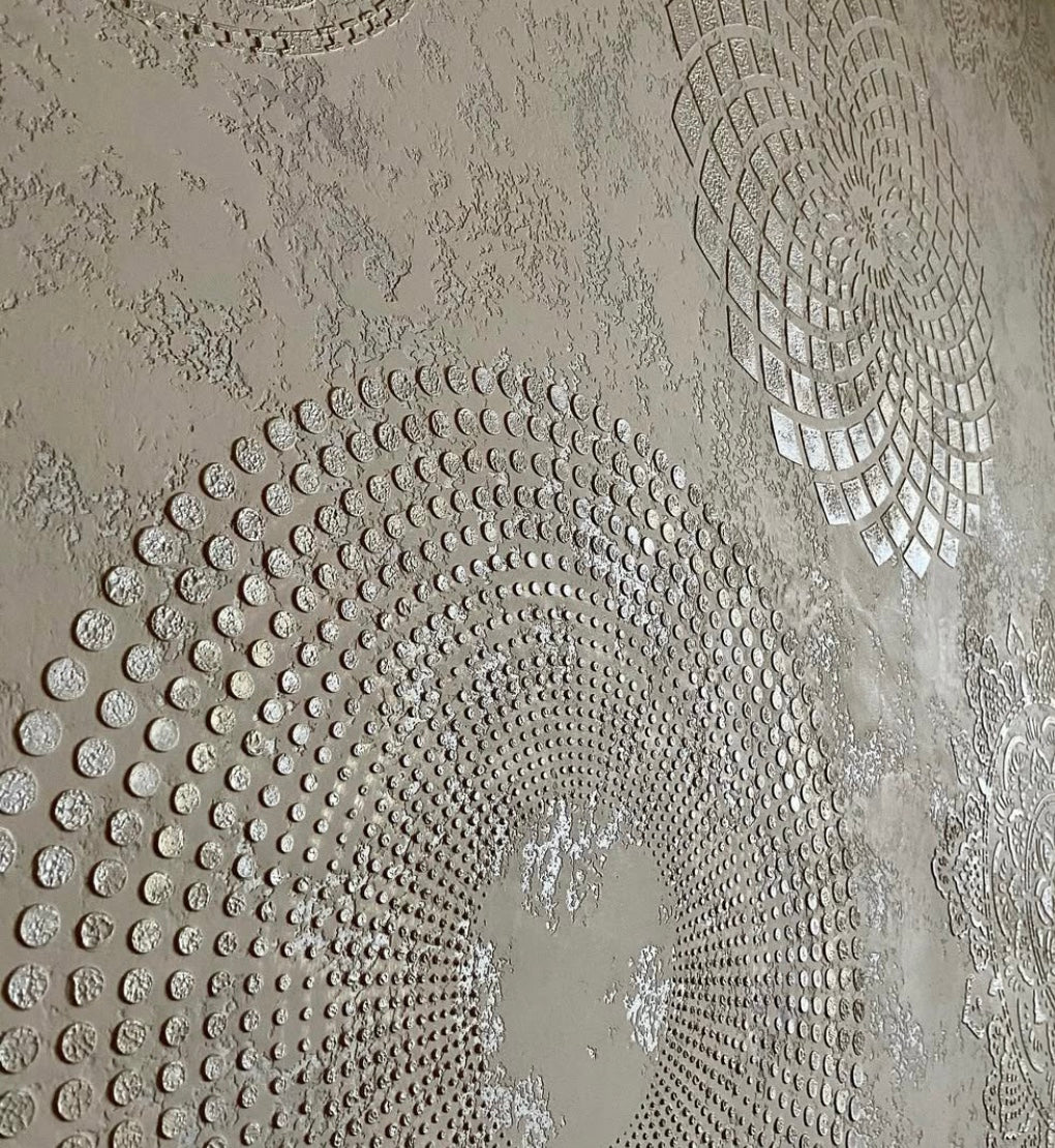 Stencil DFA reusable Round pattern 16 for plaster and paint 0.3-1mm (С00016)