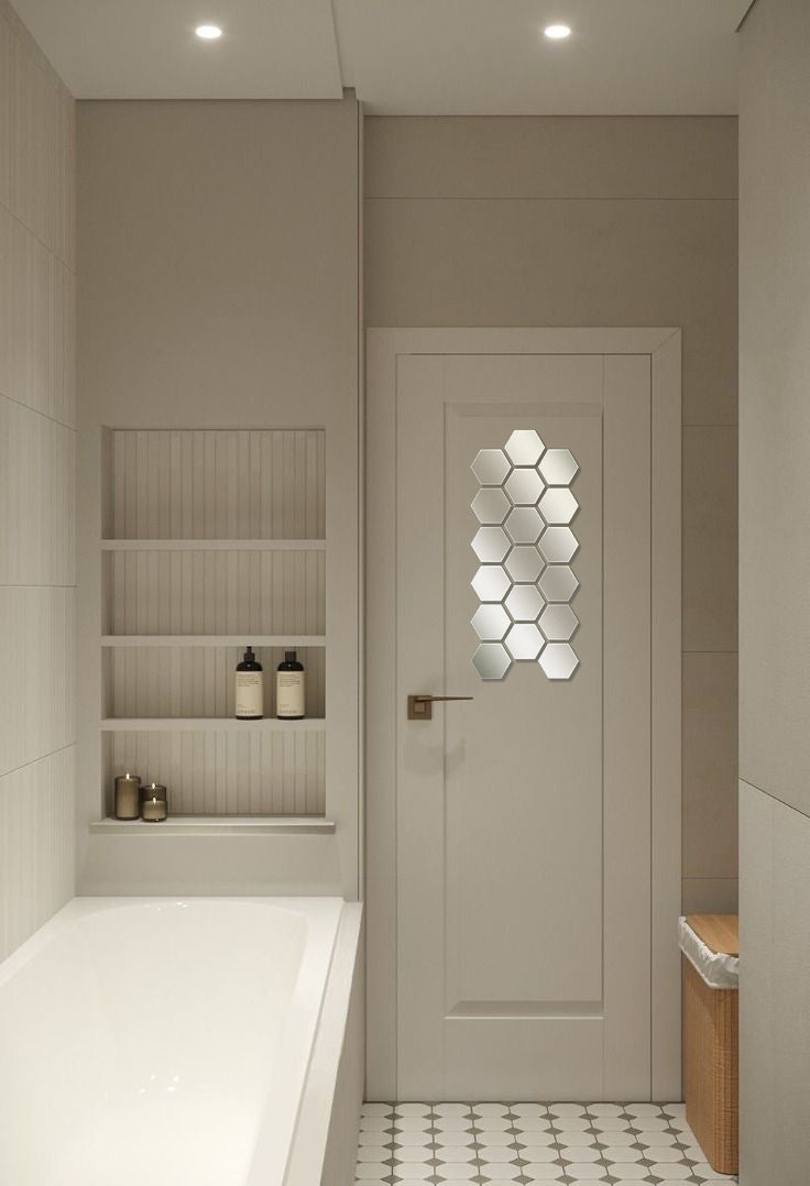 DFA Honeycomb Mirror Decor: A Modern Geometric Accent for Any Space, 18pcs/36pcs (YA00028)