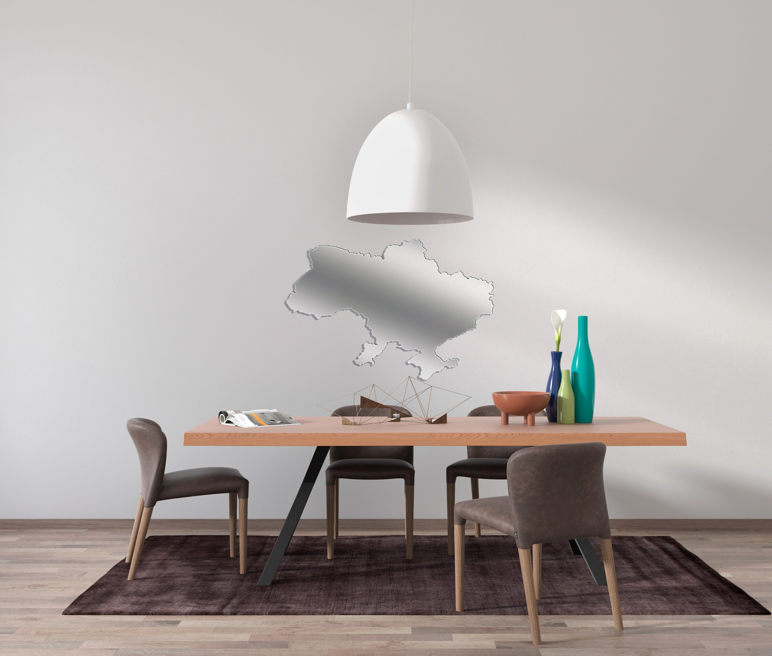 Mirror decor DFA Map of Ukraine: a symbol of unity in your home (YA00041)