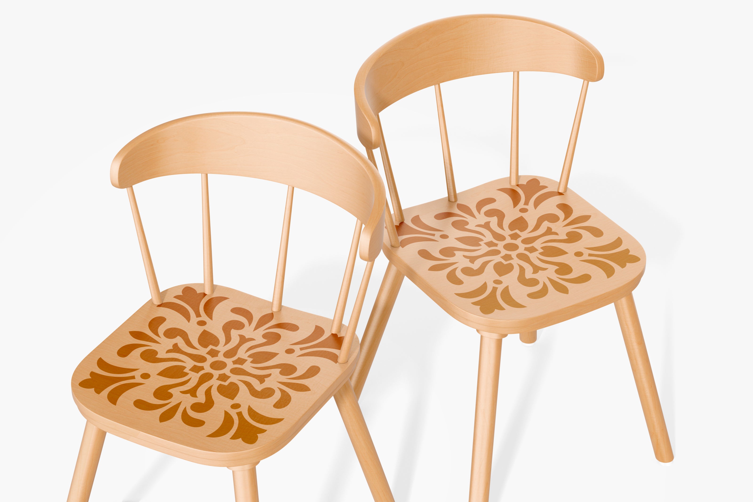 Reusable stencil DFA for decorative plaster and paint Oriental pattern 0.3-1mm (V00065)