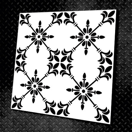 Stencil for decoration DFA square pattern, for putty and paint, 0.3-1mm (K00016)
