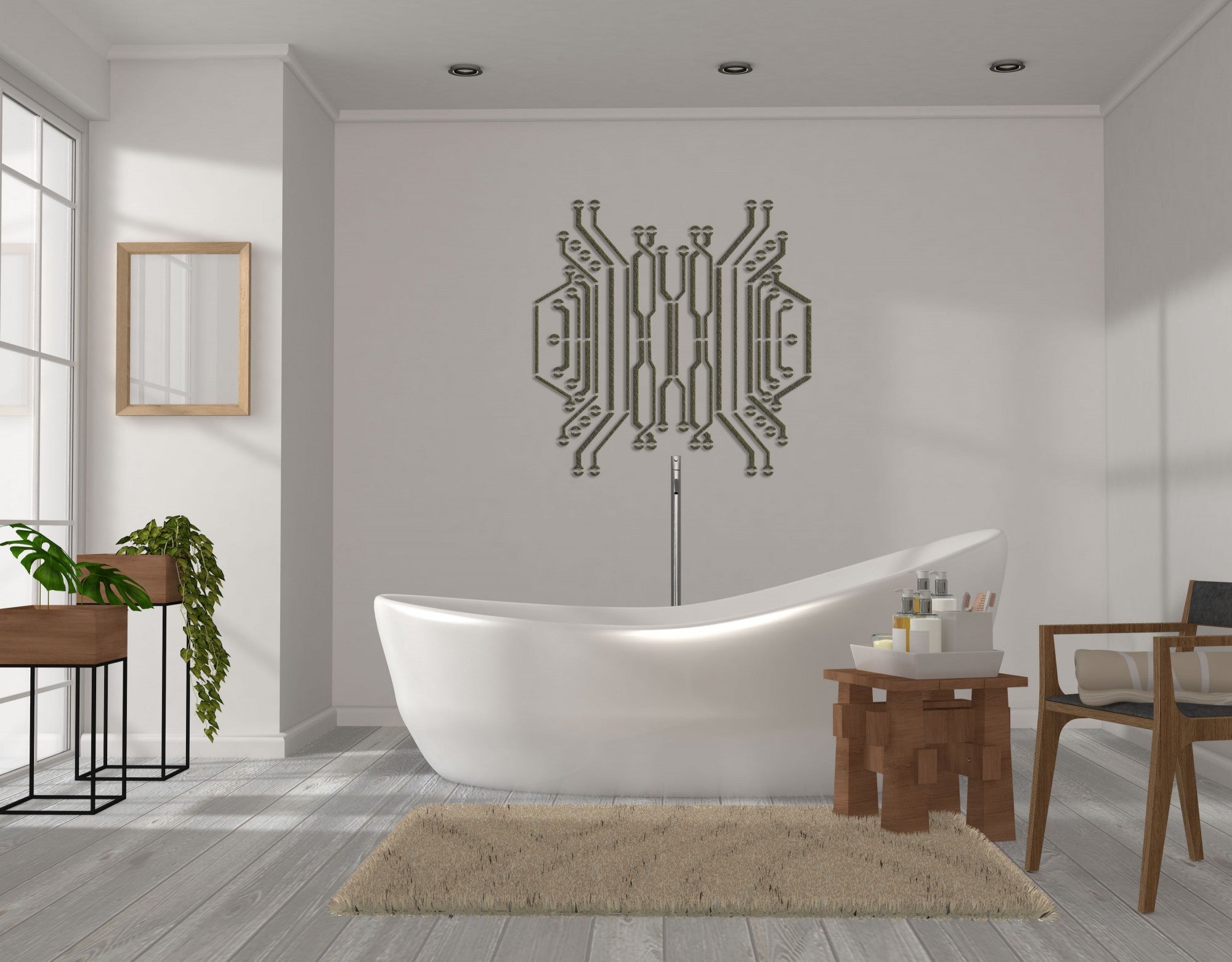 Reusable stencil for decorative plaster Loft 13 Scheme (L00013)