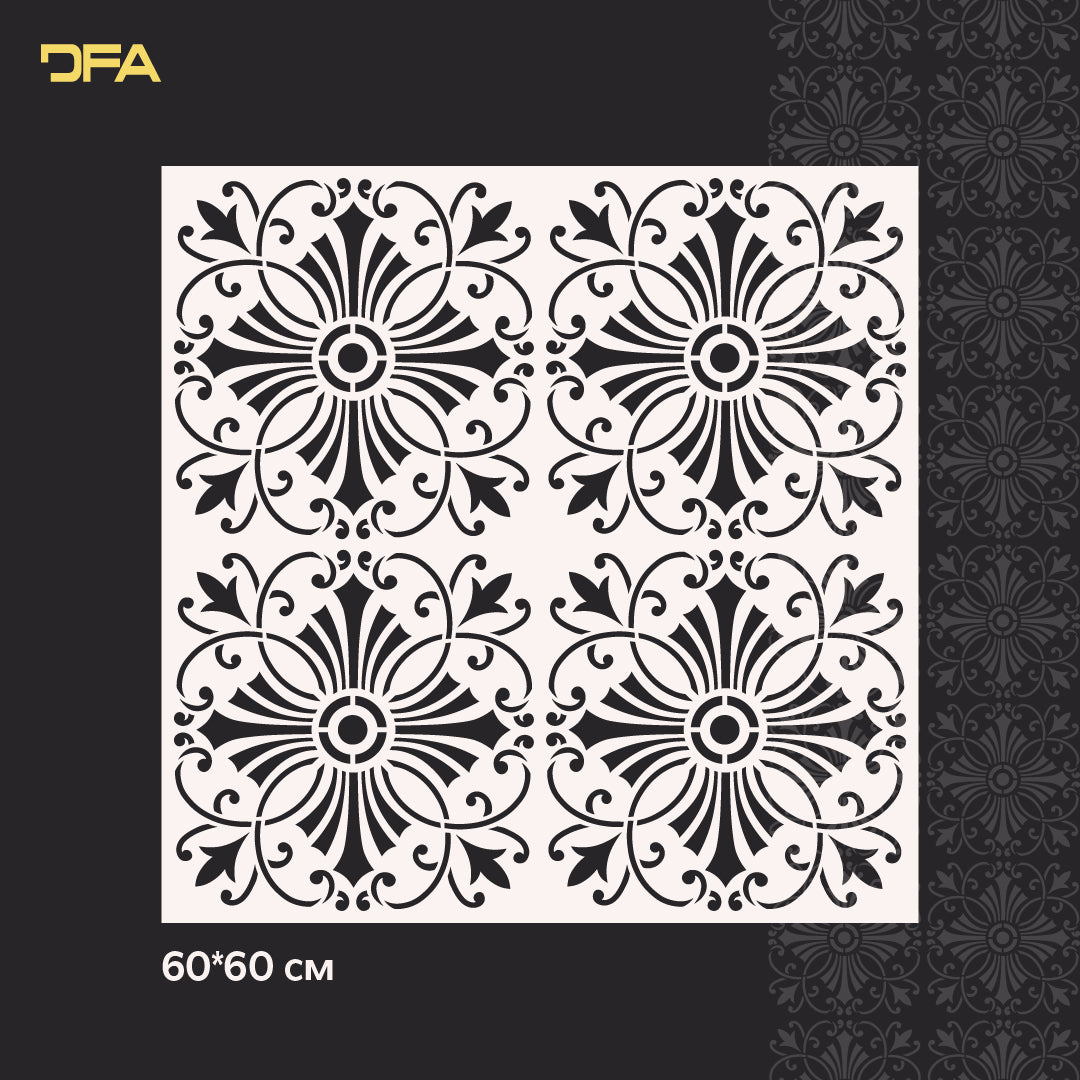 Stencil DFA Square pattern, for plaster and paint 0.3-1mm (K00109)