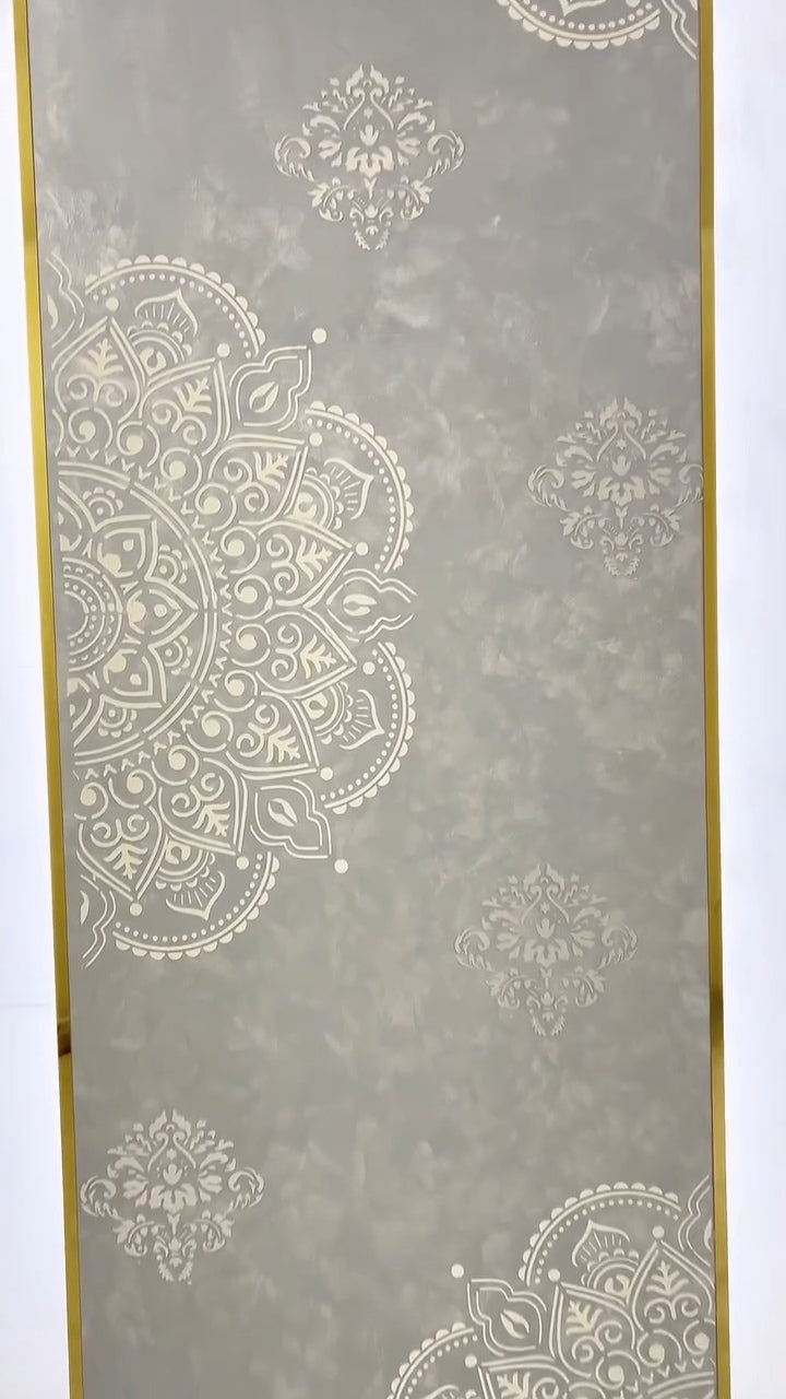 Set of 2 DFA Damask and Round Mandala Stencils: Spectacular Interior Decor 0.3-1 mm (N00140)