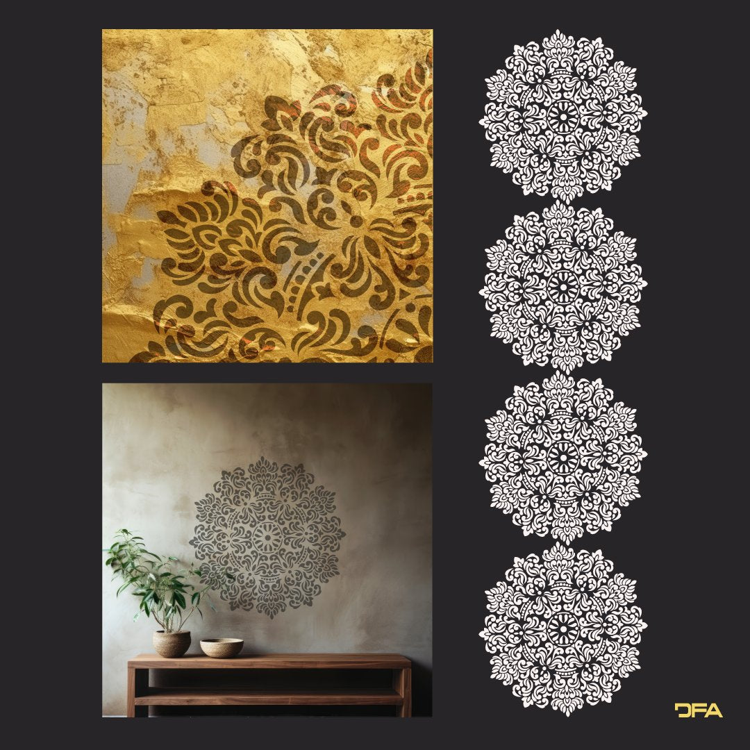 Stencil DFA reusable Round pattern for plaster and paint 0.3-1mm (C00089)