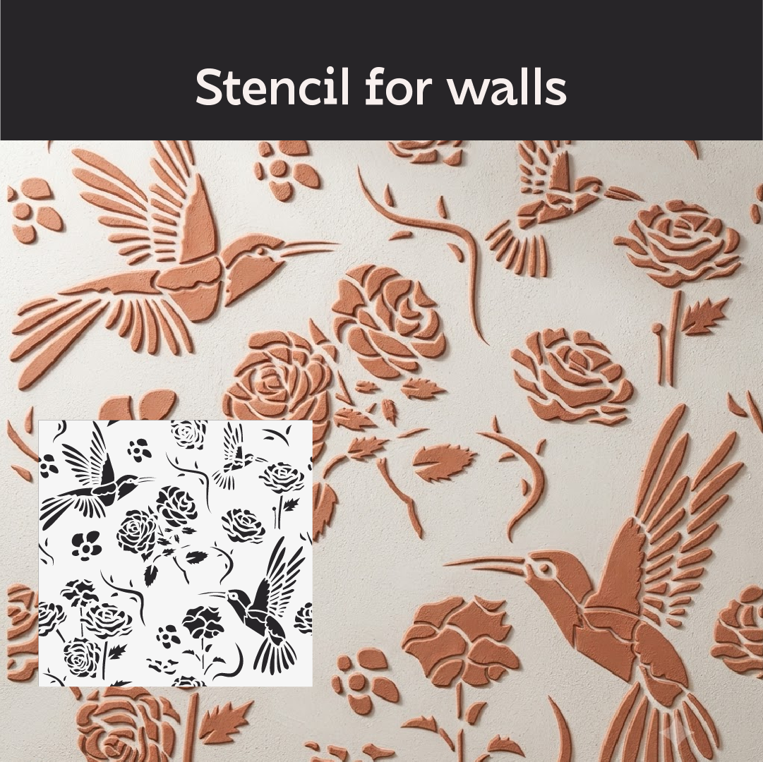 DFA Reusable Stencil "Nature" for Plaster and Paint 0.3–1 mm – William Morris Collection (P00183)