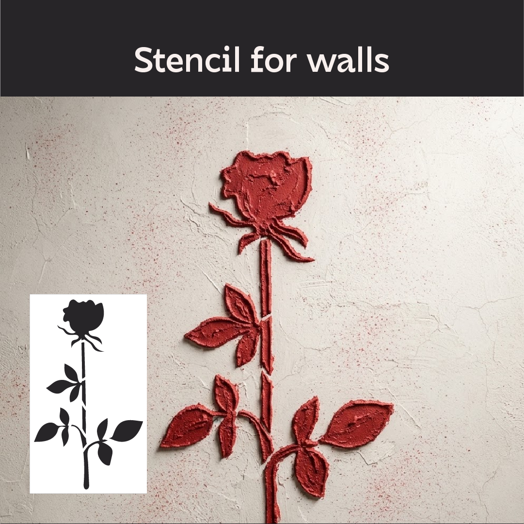 DFA "Flower" Stencil for Decoupage on Interior Decor Items (P00205)