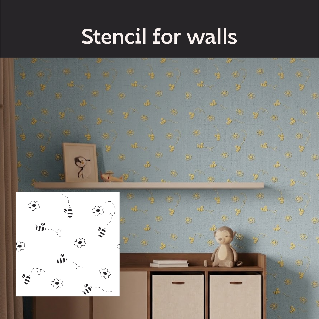 Bees on the walls – a magical atmosphere for a child's room with DFA 0.3–1 mm (E00099)