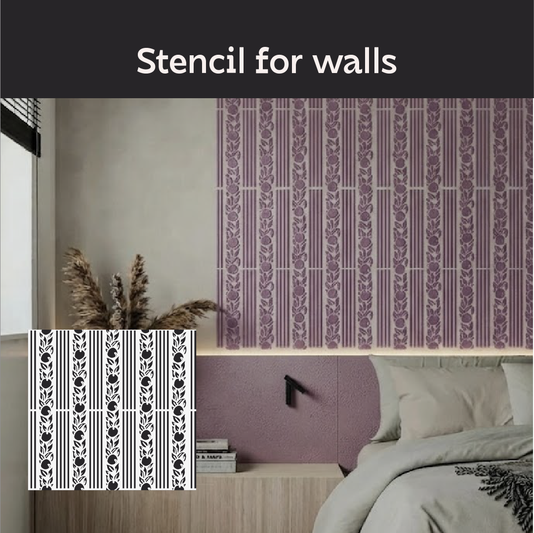 DFA Reusable Stencil "Nature" for Plaster and Paint 0.3–1 mm – William Morris Collection (P00187)