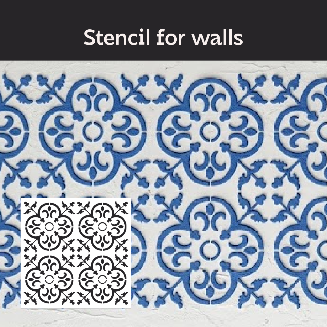 Square Patterns for Vibrant Interiors: DFA 0.3–1 mm Decorative Stencil (K00139)