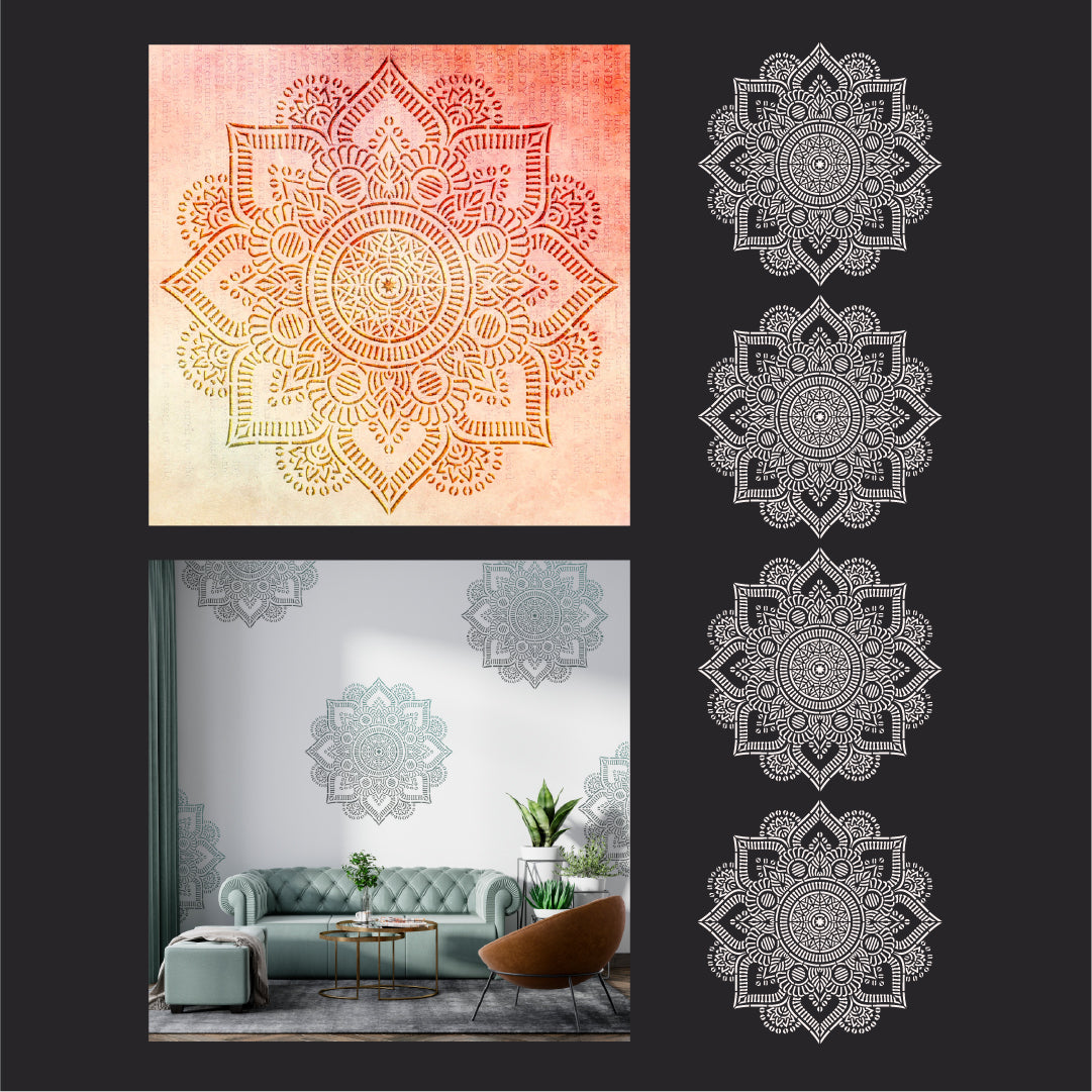 DFA Stencil "Mandala" - easily create beautiful and symmetrical decor 0.3-1 mm (С00139)