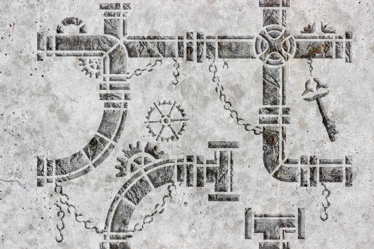 Reusable stencil DFA for decorative plaster Loft 23 (L00033)