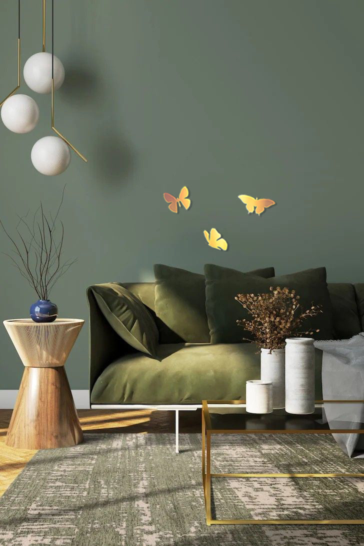 Exclusive DFA decoration: Butterflies made of mirror plastic of the highest quality, 3 pcs (YA00006)