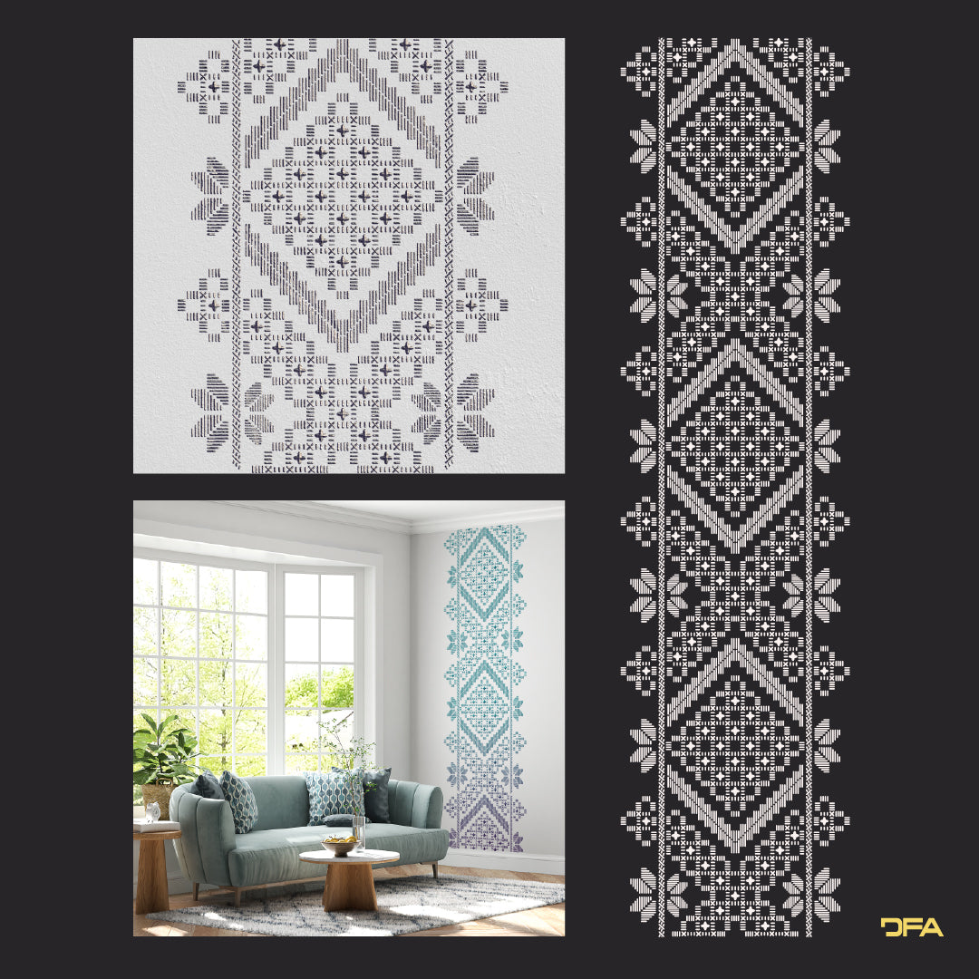 Stencil DFA Embroidery for plaster and paint 0.3-1mm (Z00063)