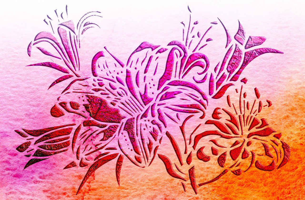 Stencil nature DFA for walls for plaster and paint 0.3-1mm (P00139)