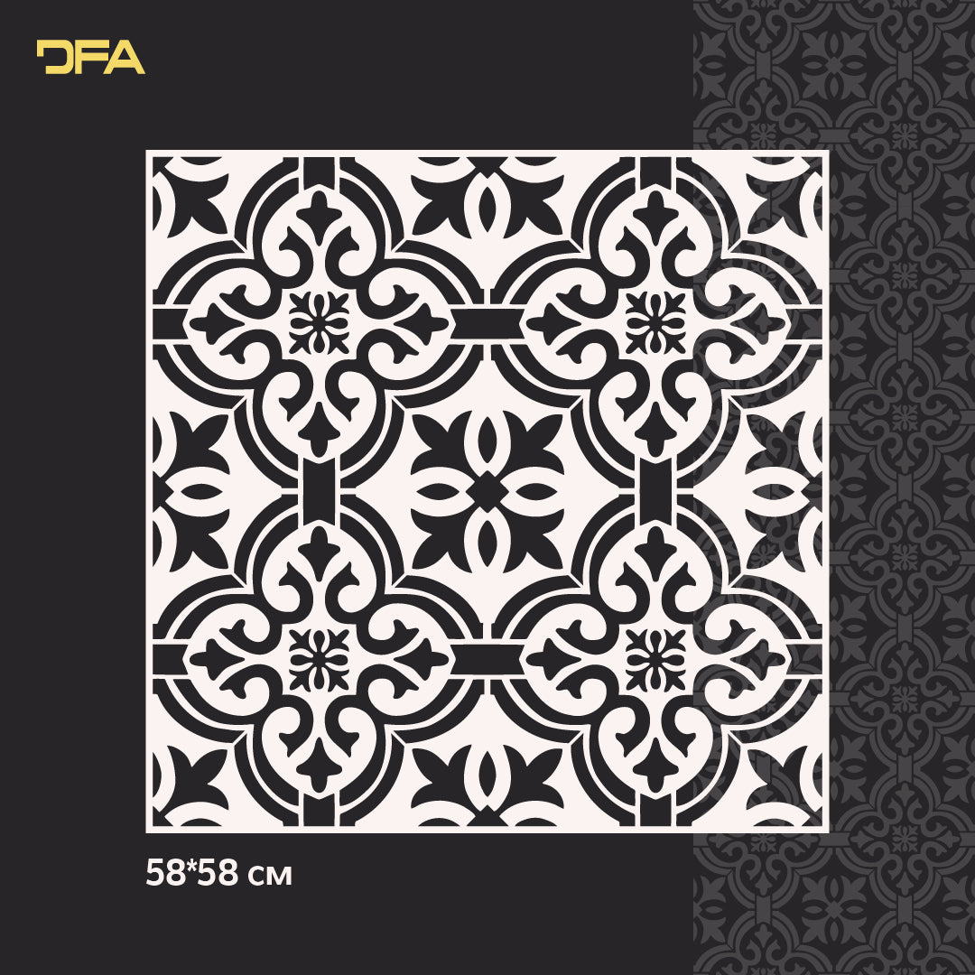 Stencil DFA Square pattern for plaster and paint 0.3-1 mm (K00115)