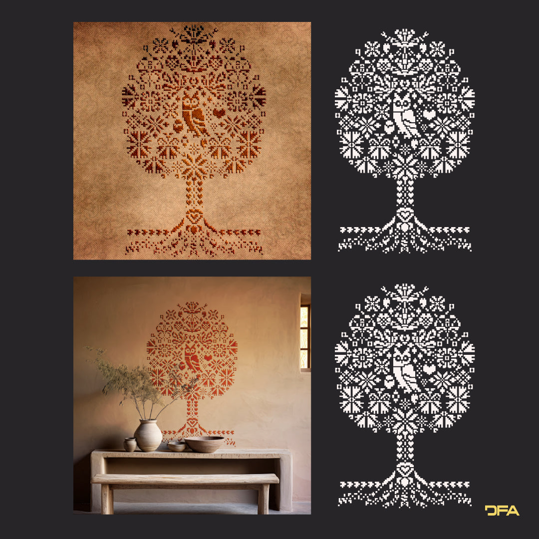 Stencil DFA Embroidery for plaster and paint 0.3-1 mm (Z00066)