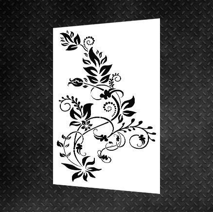 Stencil DFA for decoration Priroda for plaster and paint 0.3-1mm (P00028)
