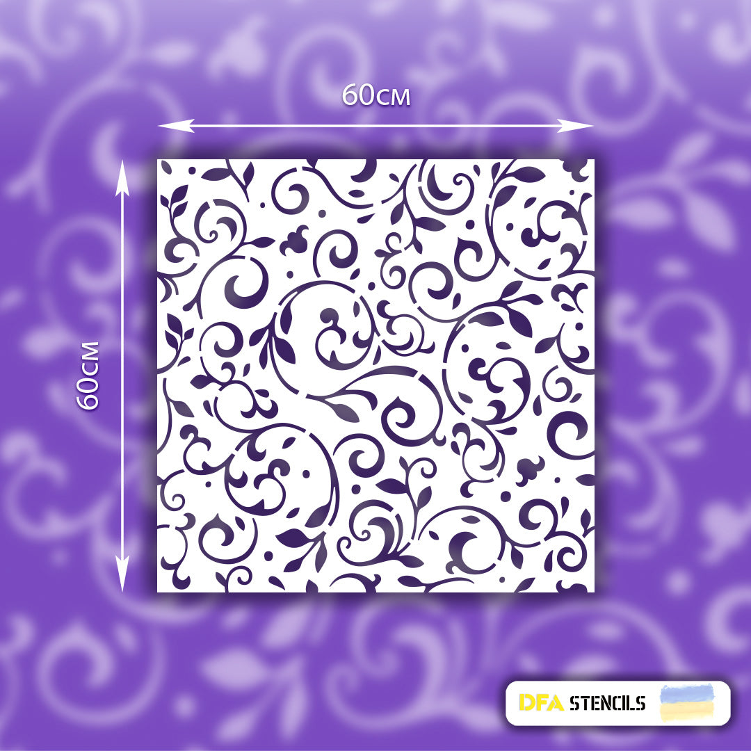 Sophisticated oriental motifs for your space - stencil DFA for decor 0.3-1 mm (V000018-d)