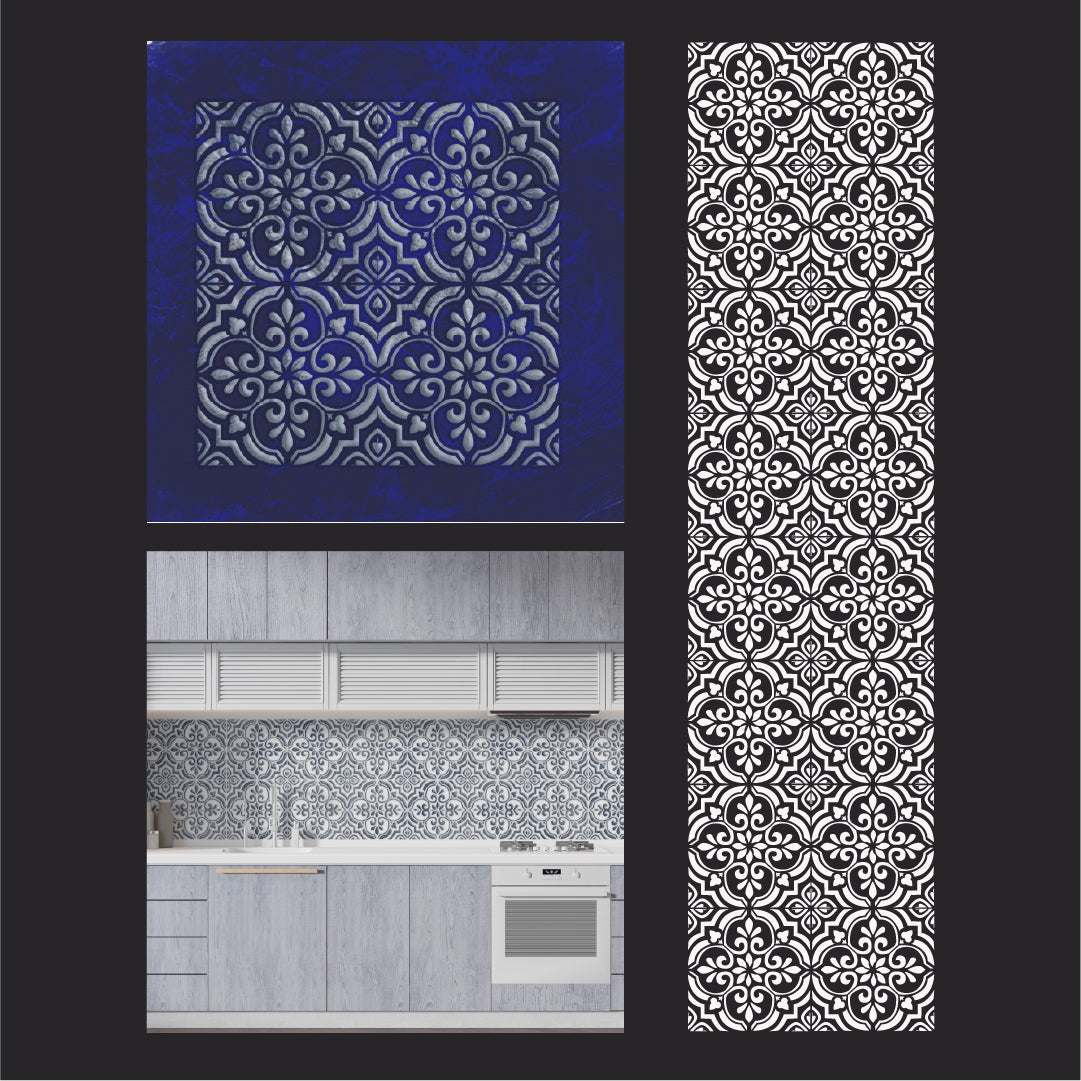 Square patterns for modern interiors – DFA stencil 0.3-1 mm (K00133)