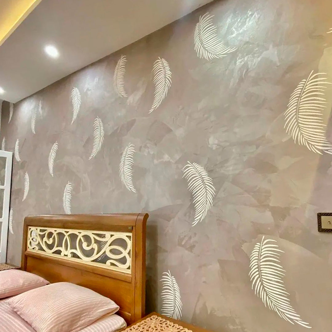 Stencil DFA for decoration Nature Palm leaf for plaster and paint 0.3-1mm (Р00003)