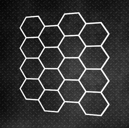 DFA Reusable stencil for decorative plaster Geometry Honeycombs large for plaster and paint 0.3-1mm (G00032)